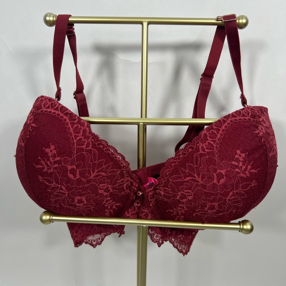 La SENZA Burgundy Lace Bra 38DD